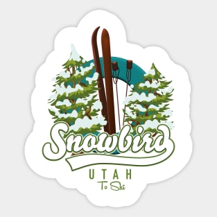 Snowbird Utah To Ski logo Sticker